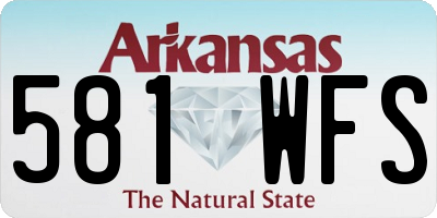 AR license plate 581WFS