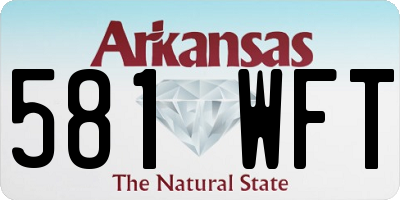 AR license plate 581WFT