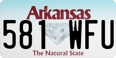 AR license plate 581WFU
