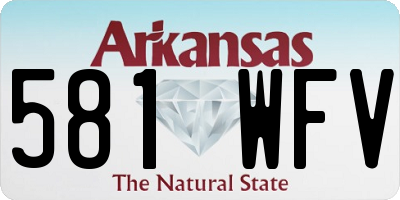 AR license plate 581WFV