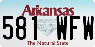 AR license plate 581WFW