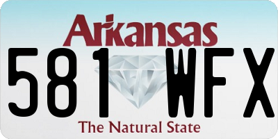 AR license plate 581WFX