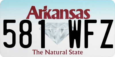 AR license plate 581WFZ