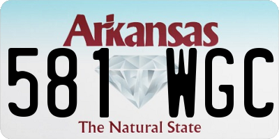 AR license plate 581WGC