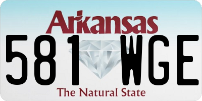 AR license plate 581WGE