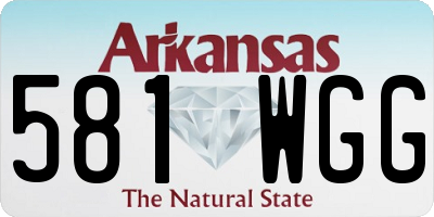 AR license plate 581WGG