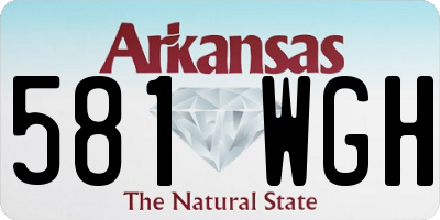 AR license plate 581WGH