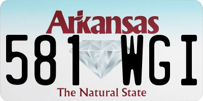 AR license plate 581WGI
