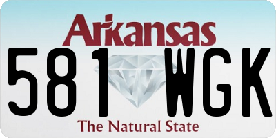 AR license plate 581WGK