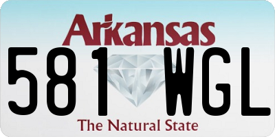 AR license plate 581WGL