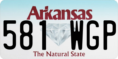 AR license plate 581WGP