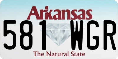 AR license plate 581WGR