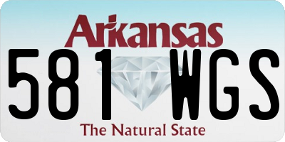 AR license plate 581WGS