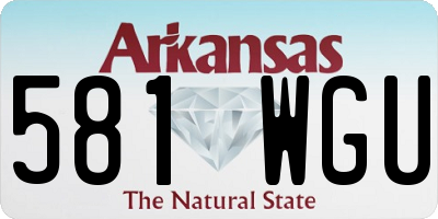 AR license plate 581WGU
