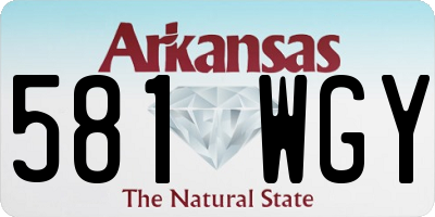 AR license plate 581WGY