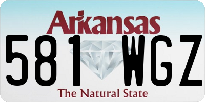 AR license plate 581WGZ