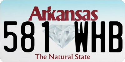 AR license plate 581WHB