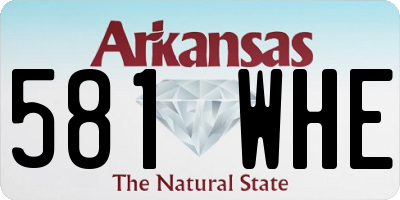AR license plate 581WHE