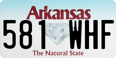 AR license plate 581WHF