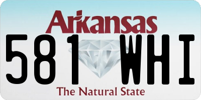 AR license plate 581WHI