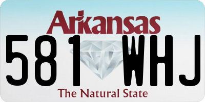 AR license plate 581WHJ