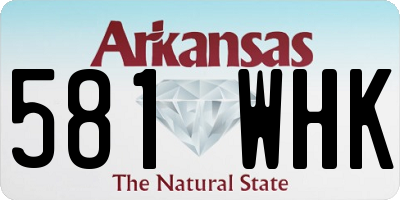 AR license plate 581WHK