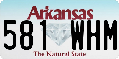 AR license plate 581WHM
