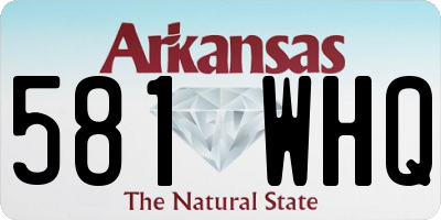 AR license plate 581WHQ