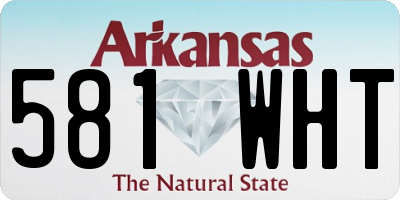 AR license plate 581WHT