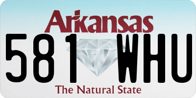 AR license plate 581WHU