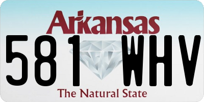 AR license plate 581WHV