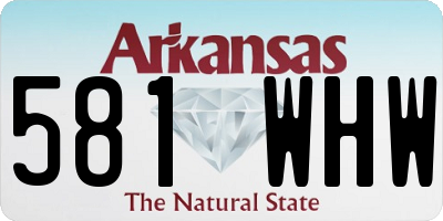 AR license plate 581WHW