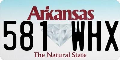 AR license plate 581WHX