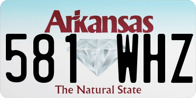 AR license plate 581WHZ