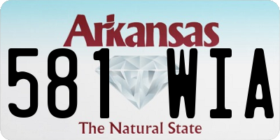 AR license plate 581WIA