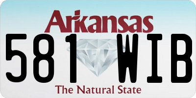 AR license plate 581WIB