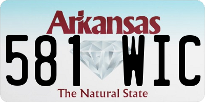 AR license plate 581WIC