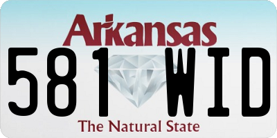 AR license plate 581WID