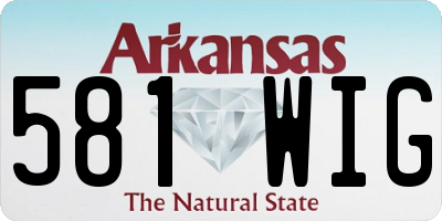 AR license plate 581WIG