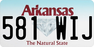 AR license plate 581WIJ