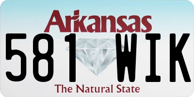 AR license plate 581WIK