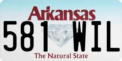 AR license plate 581WIL