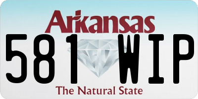 AR license plate 581WIP