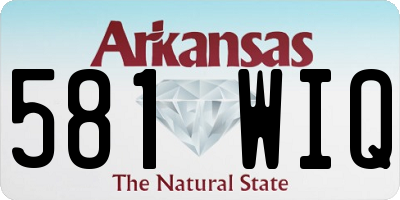 AR license plate 581WIQ