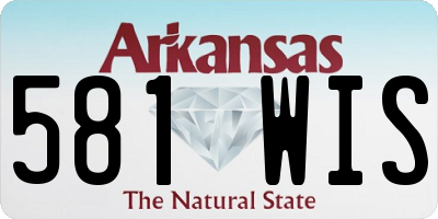AR license plate 581WIS