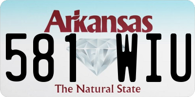 AR license plate 581WIU