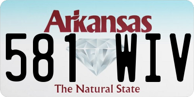 AR license plate 581WIV
