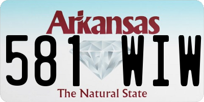 AR license plate 581WIW