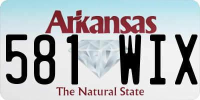 AR license plate 581WIX