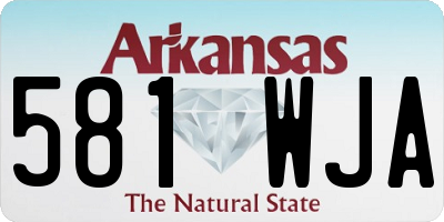 AR license plate 581WJA